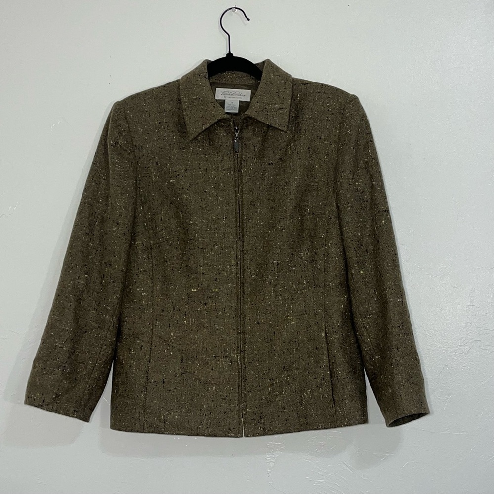Brooks Brothers Green Wool Blazer Size 12 - Picture 3 of 9